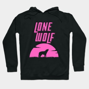 Lone Wolf Pink Hoodie